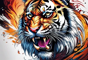 Tiger with  C tattoo idea