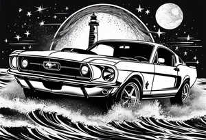 Muscle mustang 
Fast planes
Fast cars
Ocean
Galaxy 
Stars 
Lighthouse tattoo idea