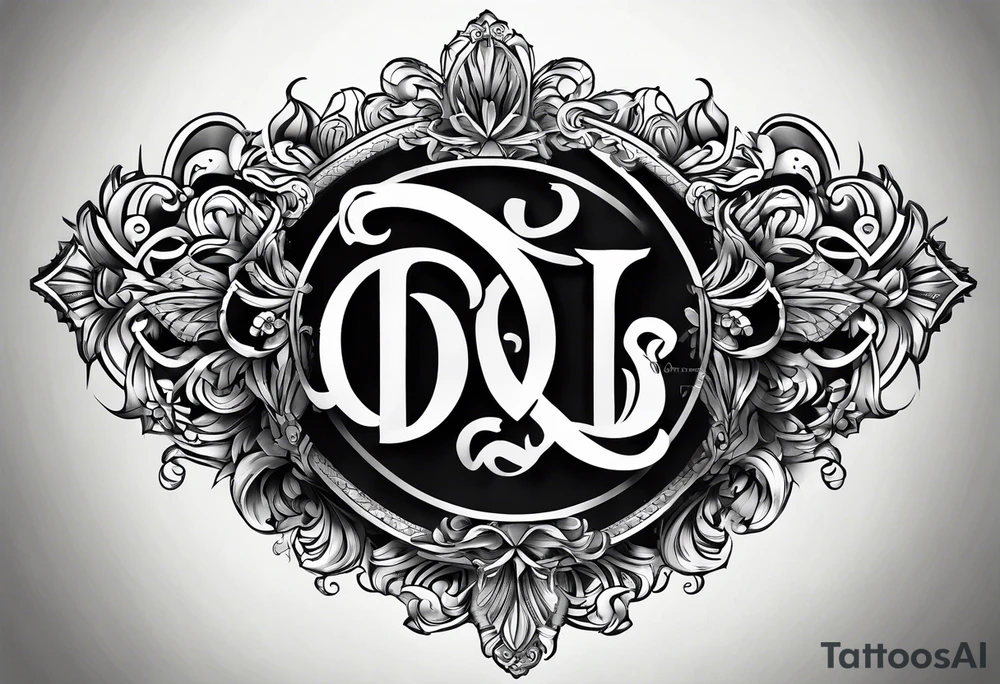 Cool image of initials “DgbIII” tattoo idea