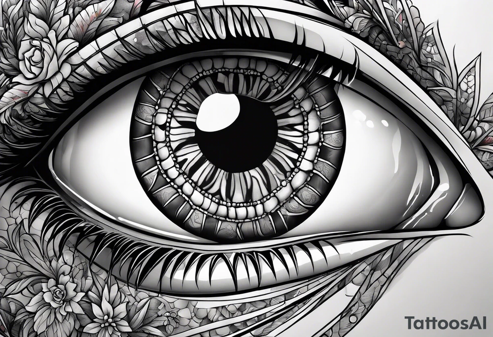 stitching together a wound; deep cut into skin tattoo idea