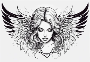 the fallen angel tattoo idea
