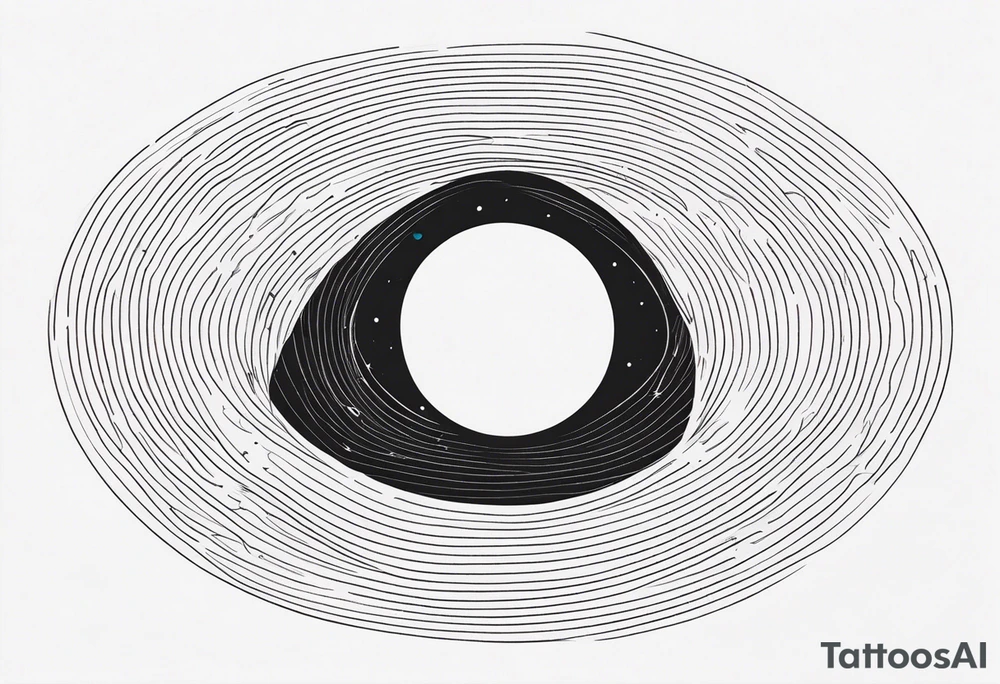 Fine line Black hole tattoo idea