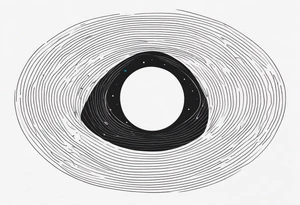 Fine line Black hole tattoo idea