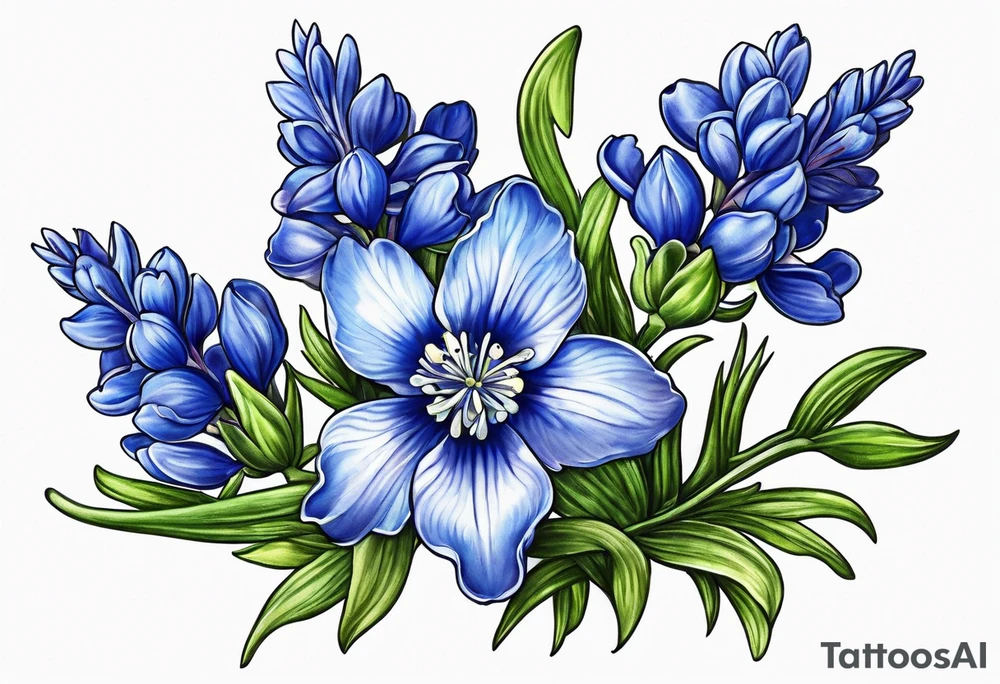 Blue bonnets tattoo idea