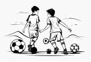 My sons Riccardo and Alessio love football tattoo idea