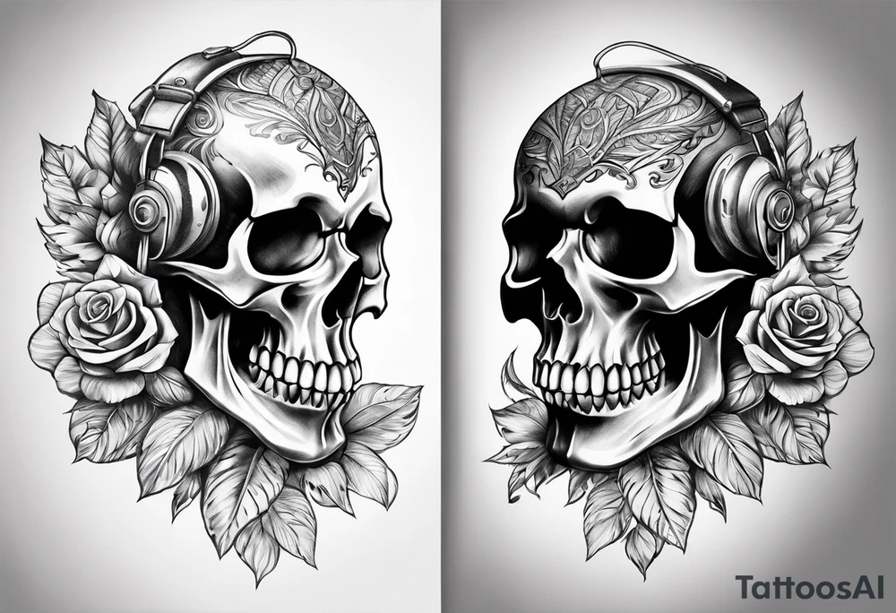 Skull tattoo idea