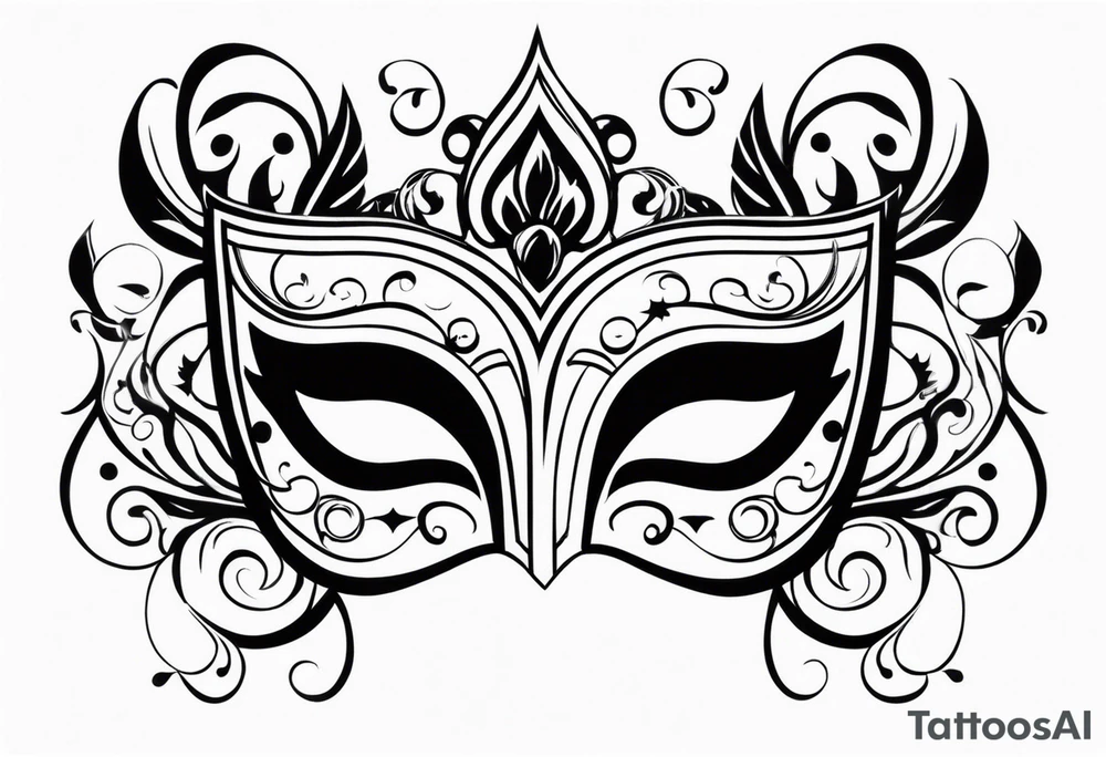masquerade mask with smoke tattoo idea