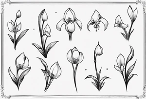 Snow drop wrapping around an ankle tattoo idea