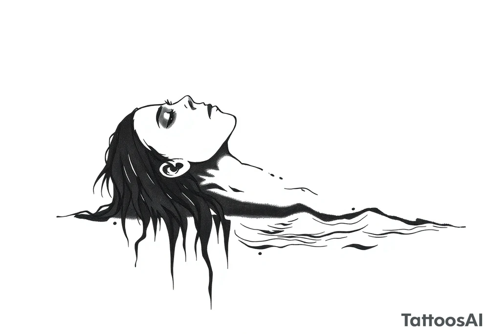 Ripped soul drowned in sorrow because of who they became tattoo idea