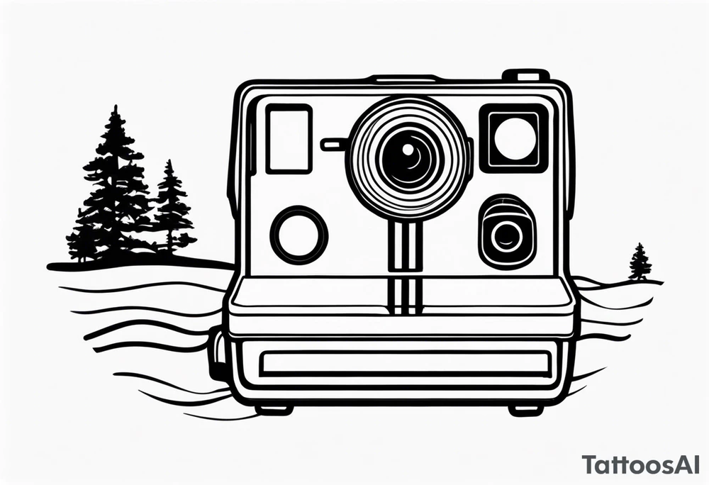 polaroid-picture silhouette tattoo idea