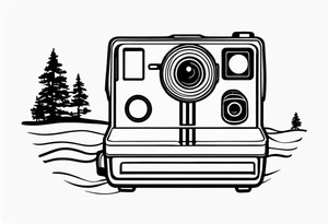 polaroid-picture silhouette tattoo idea