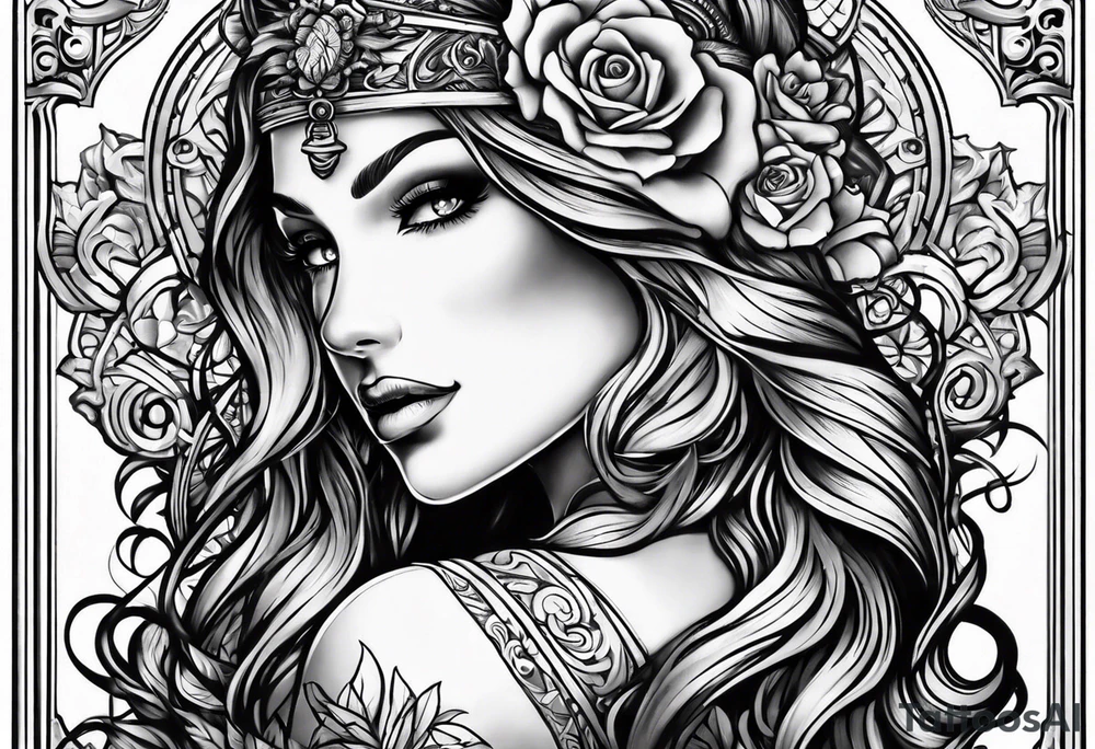 flair fire elbow tattoo idea