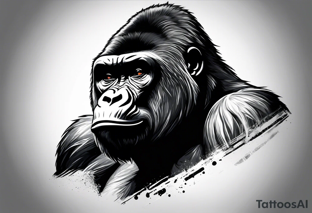 Gorilla in africa tattoo idea