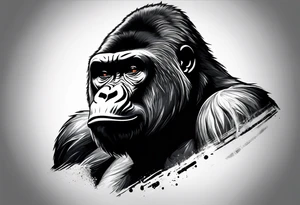Gorilla in africa tattoo idea