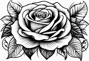 Rose head tattoo idea