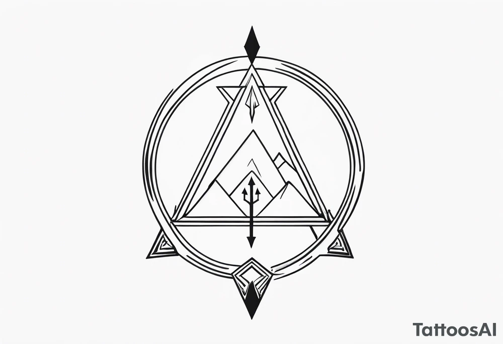 God under an up arrow tattoo idea