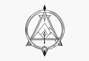 God under an up arrow tattoo idea