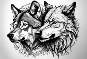 Wolf chimera tattoo idea