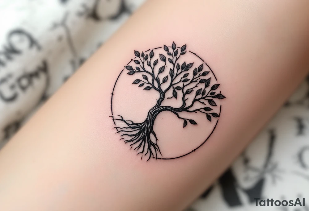 un tatuaje que refleje los principios del estoicismo: "memento mori" "amor fati" "apatheia" "Fateri Errata" "Sympatheia" "Neutrum moralis" "Phroairesis" "Circulus Virtuoso". puedes usar simbolos como reloj de arena, arbol con hojas cayendo para simular el ciclo de la vida tattoo idea