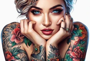 A lady reveals her boobs tattoo idea