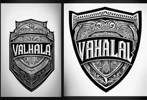 Valhalla steps shield tattoo idea