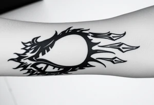 The eye and face of eren jaeger from shingeki no kyojin with titan marks after transforming tattoo idea