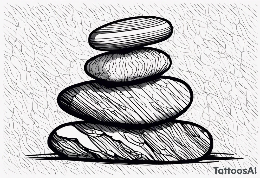 Rocks stacked on top of each other tattoo idea