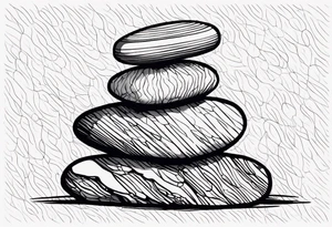 Rocks stacked on top of each other tattoo idea