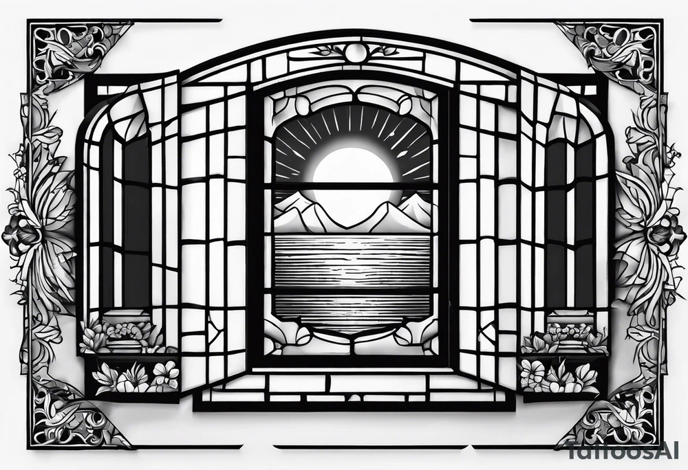 ancient window tattoo idea
