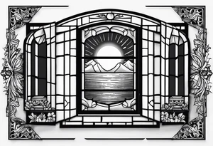 ancient window tattoo idea