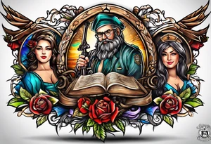 Family memorial tattoo idea