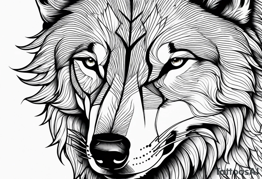 a wolf tattoo idea