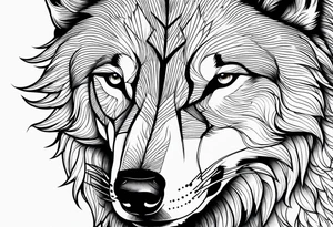 a wolf tattoo idea
