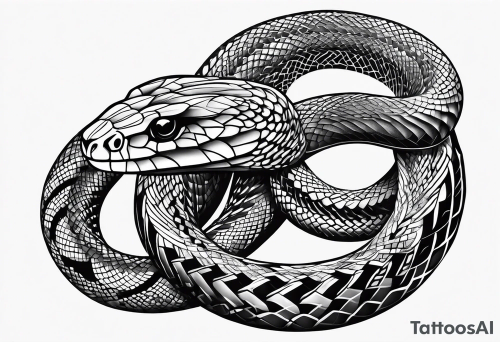 snake with size 4x10 tattoo idea