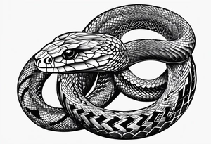 snake with size 4x10 tattoo idea