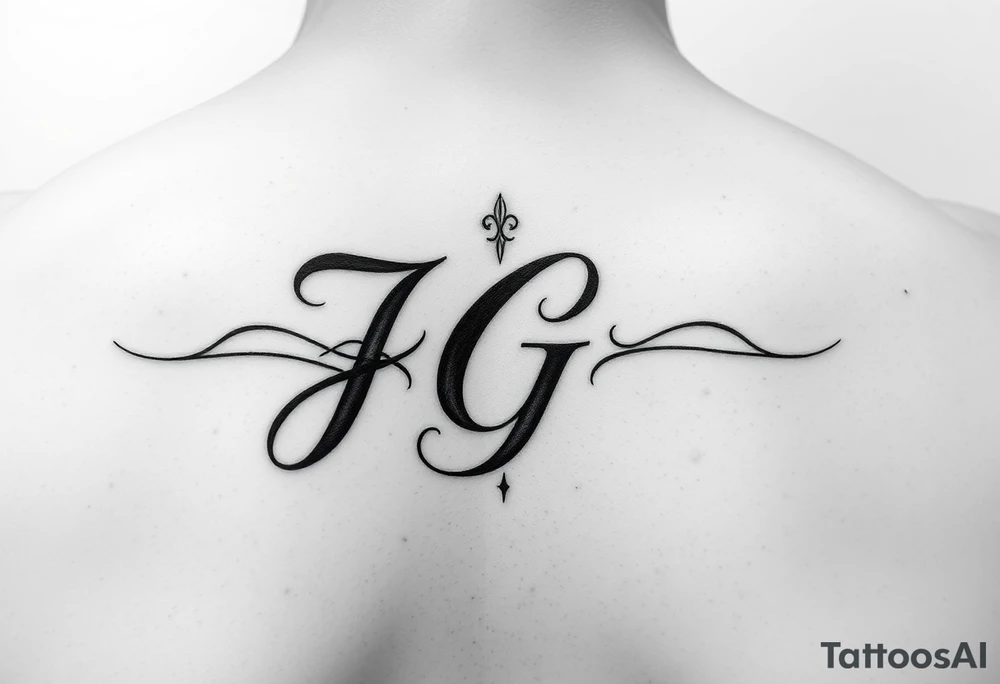Cursive intials JG tattoo idea
