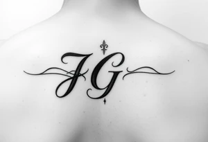 Cursive intials JG tattoo idea