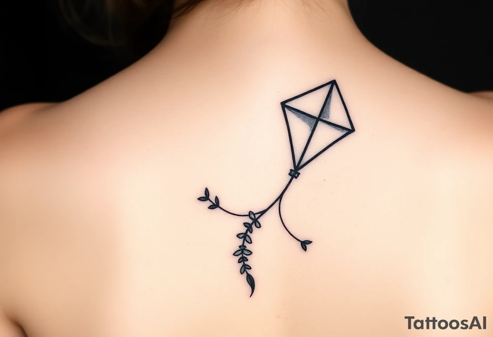 Dark Alice in wonderland kite tattoo idea