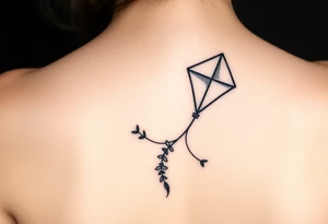 Dark Alice in wonderland kite tattoo idea