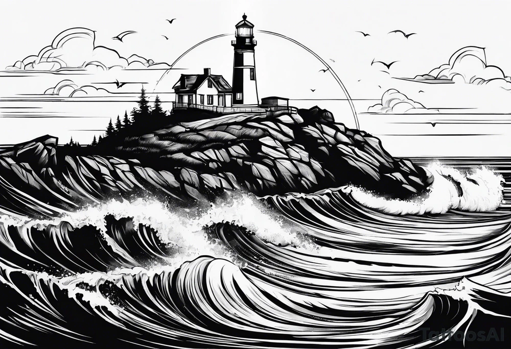 Lighthouse tattoo idea
