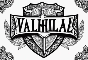 Valhalla 
Sword shield chain tattoo idea