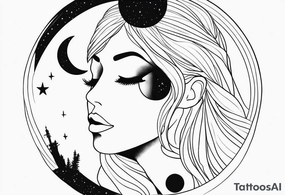 May moonlight guide you tattoo idea