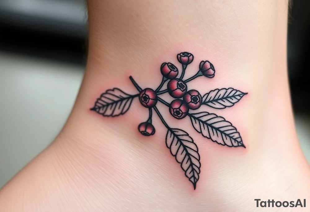 wildberry plant tattoo idea