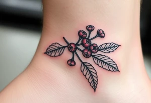 wildberry plant tattoo idea