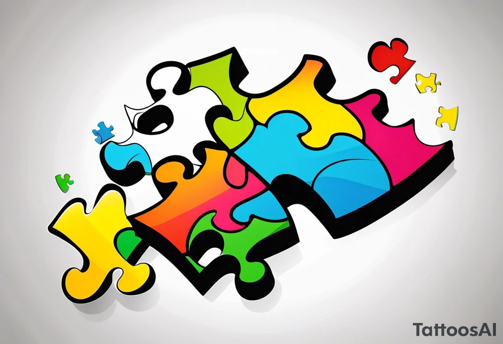 2 Puzzle pieces tattoo idea