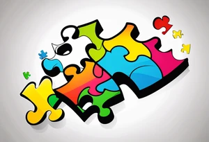 2 Puzzle pieces tattoo idea