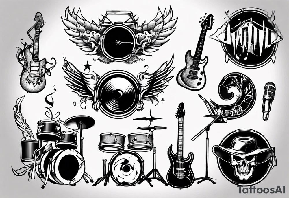 music band tattoo idea