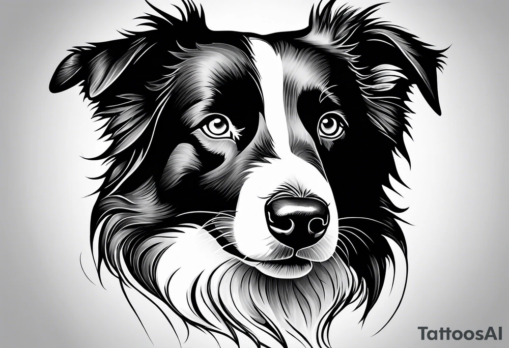 Border Collie tattoo idea