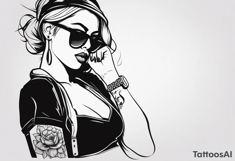 Girly, gangster tattoo idea