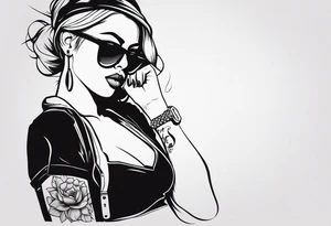 Girly, gangster tattoo idea